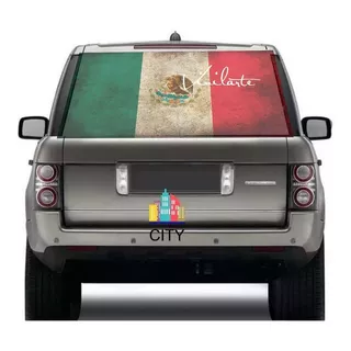 Sticker Para Medallon Camioneta Carro Coche Bandera Mexico