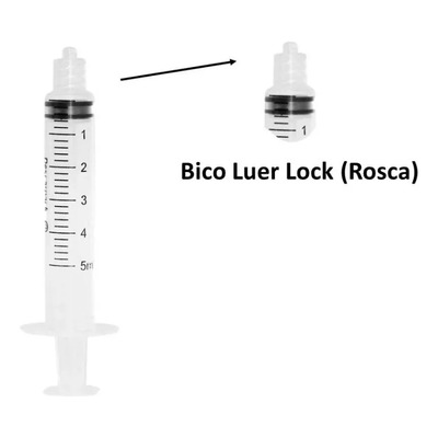 Kit 100 Seringas 5ml Bico Ll + 100 Agulhas 25x0,7 Descarpack