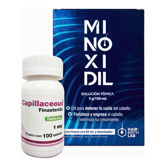 Finasterida 1mg 100 Tabs + Minoxidil 5% Hair Birth Lab