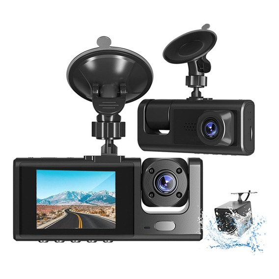 Cámara Para Automóvil Hd 1080p Dashcamera 3 En 1 Con Audio