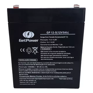  Bateria Selada 12v 5ah Getpower - Vrla Nobreak, Alarme