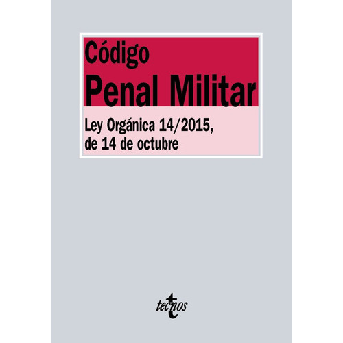 Cãâ³digo Penal Militar, De Editorial Tecnos. Editorial Tecnos, Tapa Blanda En Español