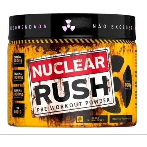Nuclear Rush Pre Entreno Powder Polvo 100g Sabor Frutilla