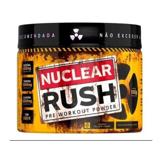 Nuclear Rush Pre Entreno Powder Polvo 100g Sabor Frutilla