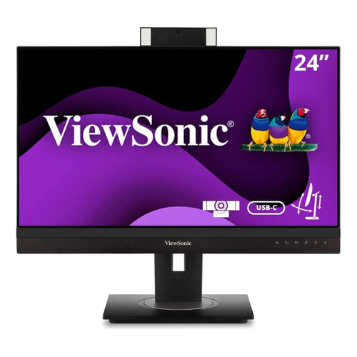 Viewsonic Vg2456v Monitor 24  Full Hd Ips, Camara Integrada Color Negro