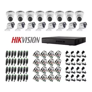 Kit De Seguridad 16 Ch Hikvision Camaras + Dvr + Accesorios