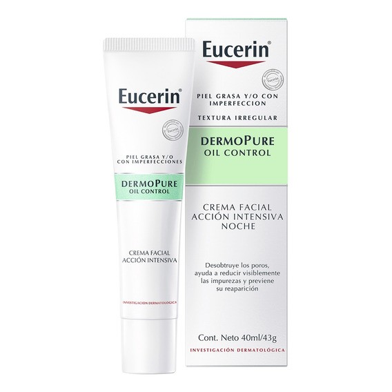  Eucerin Crema Facial Acción Intensiva Noche Dermopure 40ml