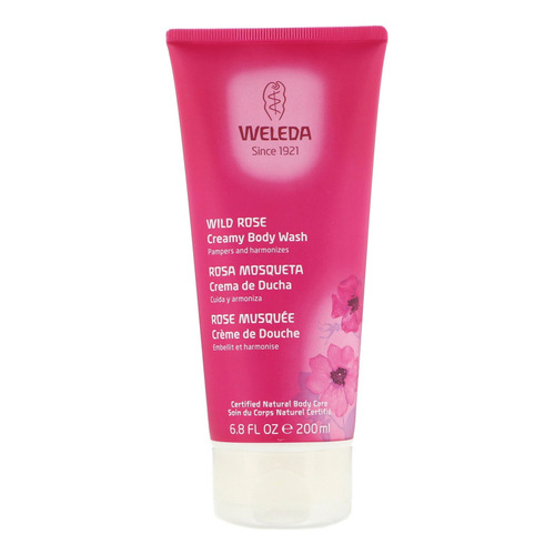 Jabón líquido Weleda Cremoso Rosa Mosqueta en pomo 200 ml