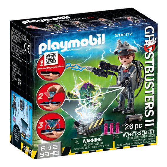 Figura Armable Playmobil Ghostbusters Raymond Stantz 26 Pzas
