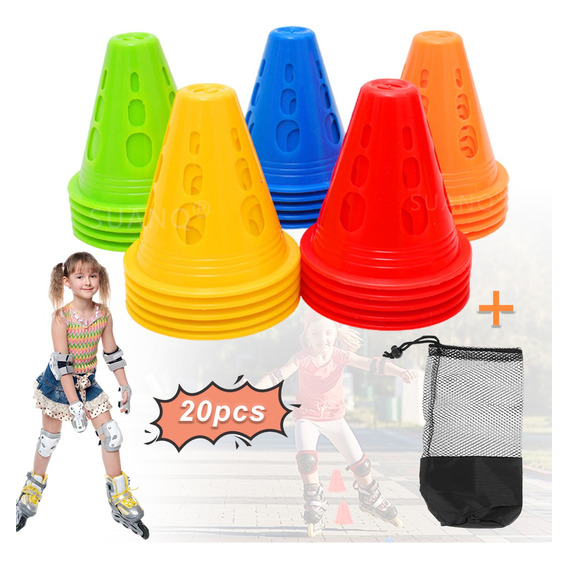 Conos Para Slalom Freeskate Set 25, Multicolor 8cm