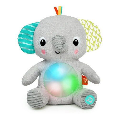 Baby Elefante Musica Y Luces Color Gris