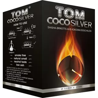 Carbón Tom Coco Silver Para Shisha Pastillas X L (1kg)