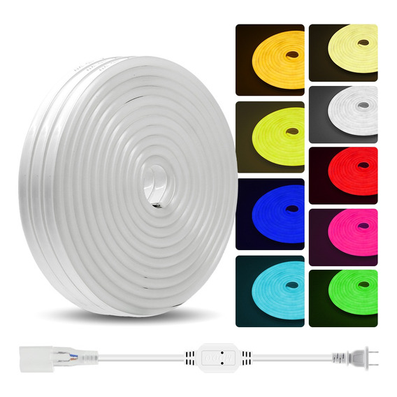 Rollo De Manguera Neón Led Flex Color A Elegir 