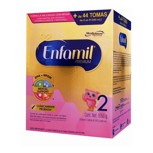 Leche de fórmula  en polvo  Mead Johnson Enfamil Premium Pro Select  en caja de 1.65kg - 6  a  12 meses
