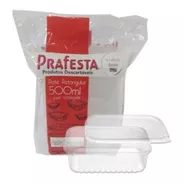 Pote Plastico Marmita Ret 500ml Alimento Micro Freezer 24un