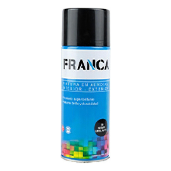 Esmalte En Aerosol Negro 400ml Franca - Altas Temperaturas