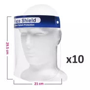 Kit 10 Mascara Protector Facial Antifluidos Antisalpicaduras