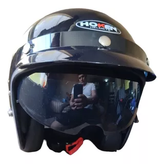 Casco Hoken Certifiacado Vintage Con Visor Interno