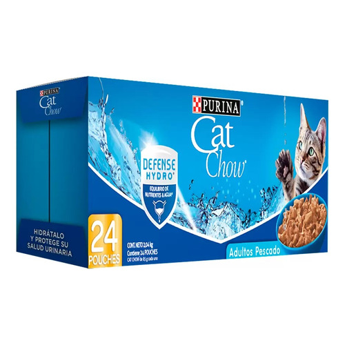 Alimento Húmedo En Sobre Para Gato Cat Chow Pack 24 De 85g