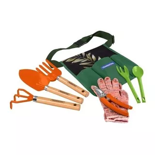 Juego Set Cinturon Con Herramientas De Jardineria Tramontina