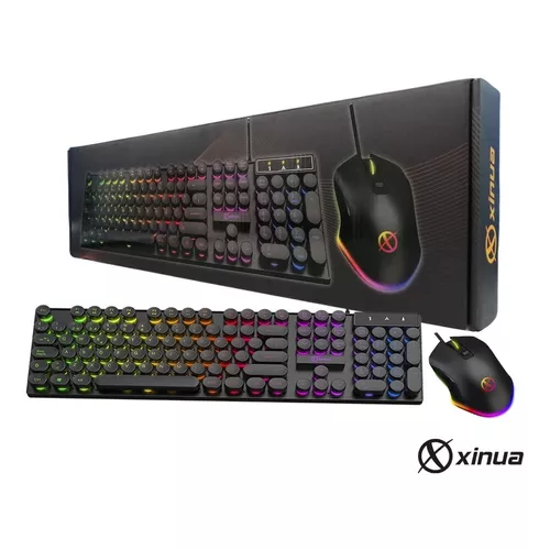 Teclado Mini Gamer Xinua K1 Luz Rgb Retroiluminado Español