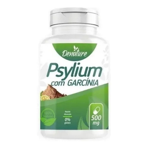 Psylium con garcinia, 500 mg, 100 cápsulas de sabor desnaturalizado y sin sabor