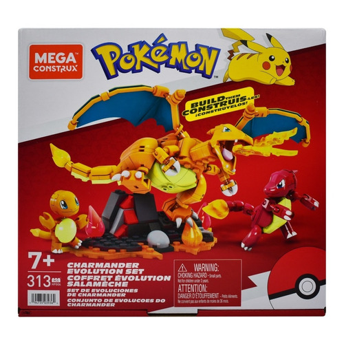 Mega Construx Pokemon Evoluciones De Charmander 313pz Mattel
