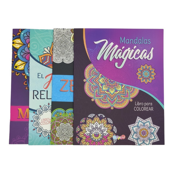 Set De 4 Libros De Mandalas Para Colorear Dreams Art