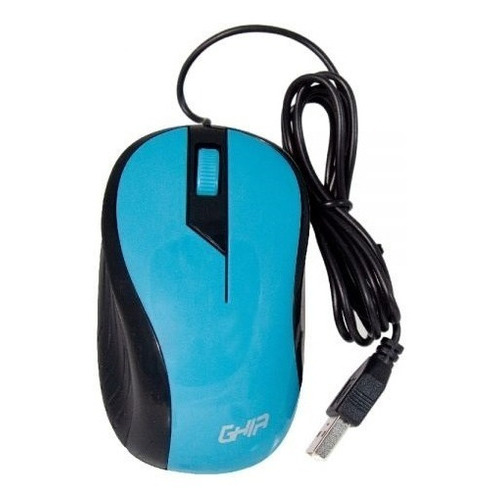 Mouse Alambrico Ghia Color Azul 1200 Dpi