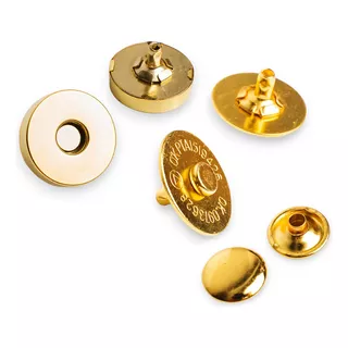 Botão Imã Magnéticos Gold Rebite 2 Lados 14 - 200 Pares
