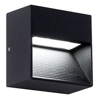 Aplqiue Exterior Aluminio Isch Led 3w Negro Moderno Lk