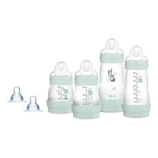 Mam Anticolic Kit 4 Mamadeiras De Bb Bebê Infantil Com 2 Bicos De Silicone Macio Extra Anti Vazamento Anti Cólica Azul 6