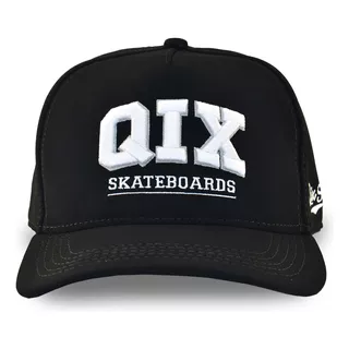 Boné Qix Skateboards Preto Camurça