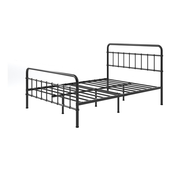 Base De Cama De Metal Negra Florence Zinus King 180x200x36cm