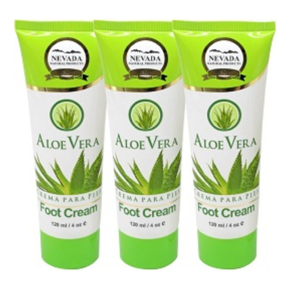 3 Crema Hidratante Para Pies De Aloe Vera Nevada Natural 120