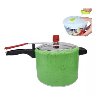 Panela De Pressão Verde 4,5 L + Mini Processador 170 Ml 