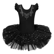 Vestido Bailarina Profissional Meninas Balé Cisne Negro Luxo