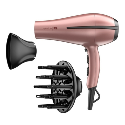 Secador De Pelo Gama Bora 3d Therapy Ion Keration 2200 Watts Color Rosa