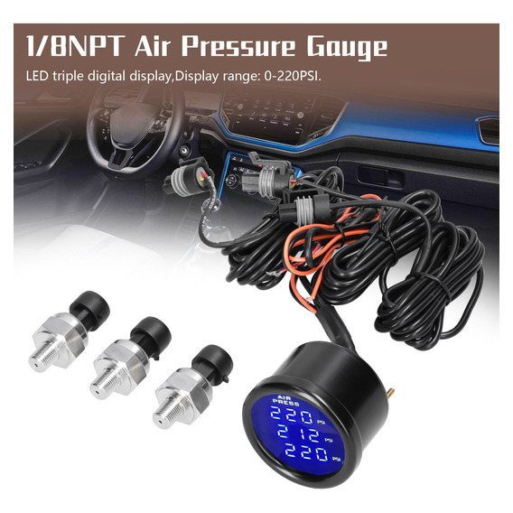 Indicador Presión De Aire Led Digital Air Suspension Gauge