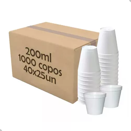 Vaso térmico de poliestireno, 200 ml, Ultra Cups, caja cerrada, 40 x 25  pulgadas