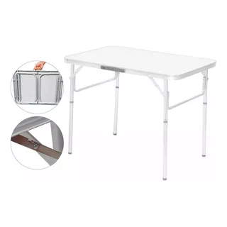 Mesa Dobravel Portatil Vira Maleta Camping Praia 60x45cm