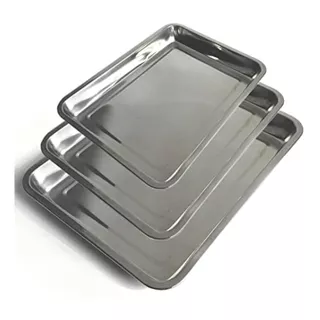 Bandeja Para Horno Acero Inoxidable 35x26x4 Cm Pack X 10