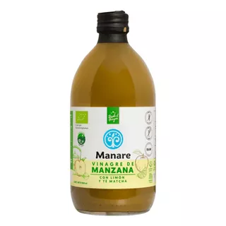 Manare Vinagre De Manzana Con Matcha Y Limón 500 Ml