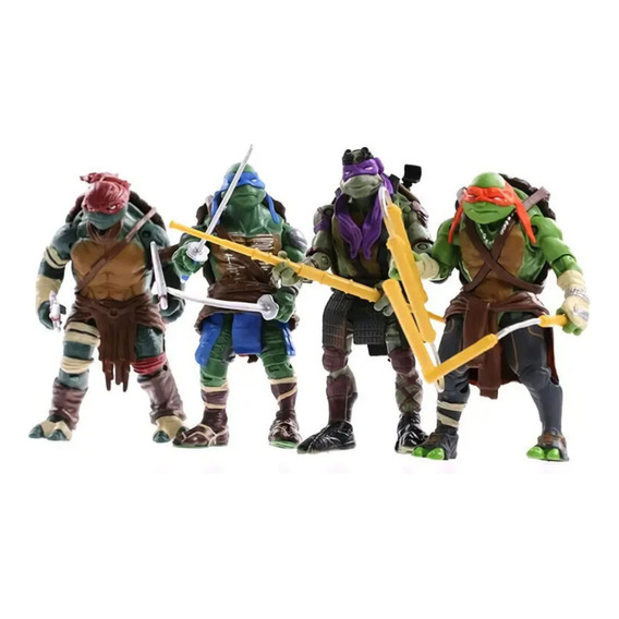  Tortugas Ninja Set De 4 Figuras De Colección 