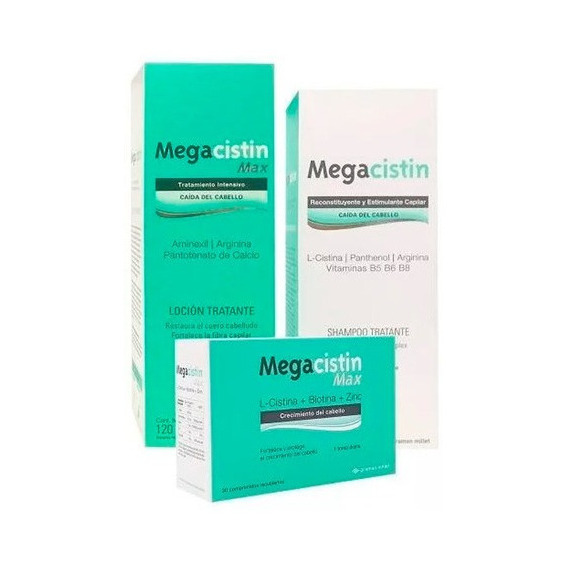 Megacistin Combo Comprimidos Max X30 + Shampoo + Locion