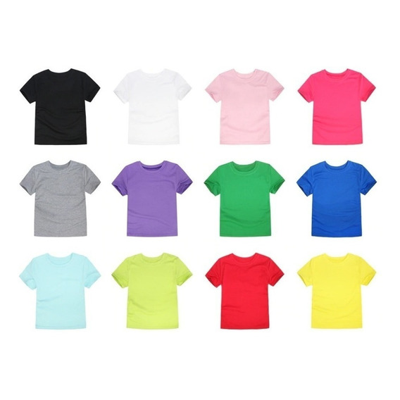 Camisetas Niñ@s Algodón  Colores Surtidos Envio Incluido