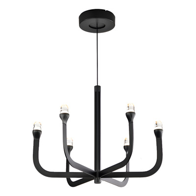 Colgante Araña Brazos Planos Jey-06 Negra Diseño Gmg Negro