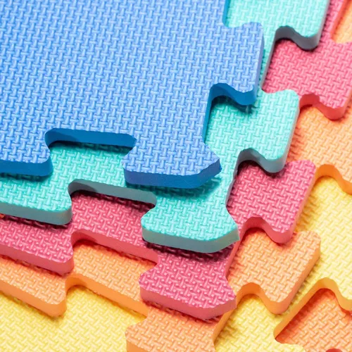 Kit de alfombras de tatame para niños de 60 piezas, 50 x 50 x 10 mm, color  original, color liso