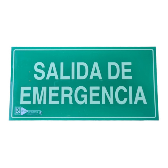 Cartel De Salida De Emergencia