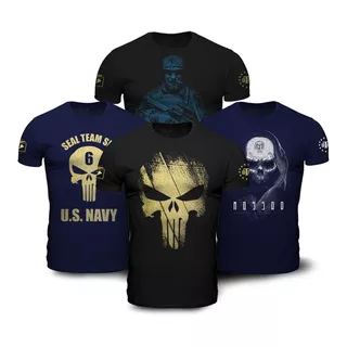 Kit 4 Camisetas Militares Soldier Teamsix